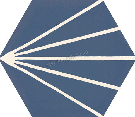  Ragno Stratford Blue 18.2x21 cm Vloertegel / Wandtegel Decoro Tratto Mat Vlak Naturale R8YU | 385252