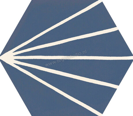  Ragno Stratford Blue 18.2x21 cm Vloertegel / Wandtegel Decoro Tratto Mat Vlak Naturale R8YU | 385258
