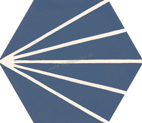  Ragno Stratford Blue 18.2x21 cm Vloertegel / Wandtegel Decoro Tratto Mat Vlak Naturale R8YU | 385267