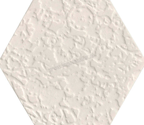  Ragno Stratford White 18.2x21 cm Wandtegel Struttura Crochet 3D Mat Vlak Naturale R92A | 385309
