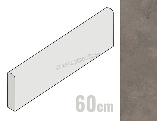  Ragno Stratford Dark Grey 7x60 cm Plint Mat Vlak Naturale R92H | 385324