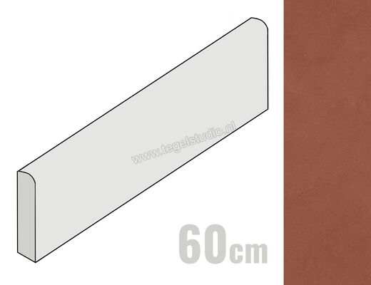  Ragno Stratford Red 7x60 cm Plint Mat Vlak Naturale R92K | 385327