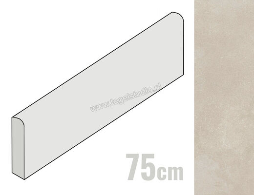  Ragno Stratford Beige 7x75 cm Plint Mat Vlak Naturale R92P | 385333