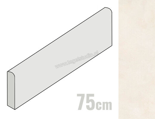  Ragno Stratford White 7x75 cm Plint Mat Vlak Naturale R92R | 385339