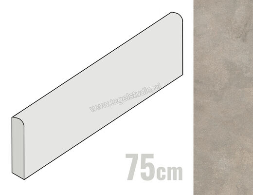  Ragno Stratford Grey 7x75 cm Plint Mat Vlak Naturale R92S | 385342