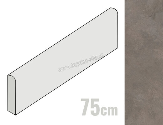  Ragno Stratford Dark Grey 7x75 cm Plint Mat Vlak Naturale R92T | 385345
