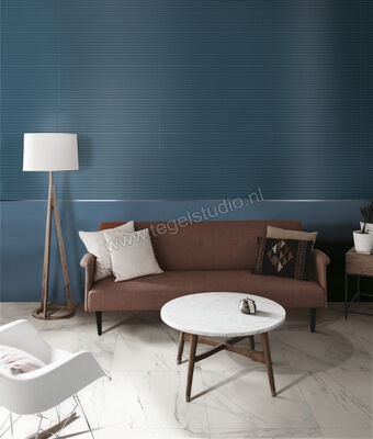  Ragno Tempera Blu 30x90 cm Wandtegel Shangai 3D Mat Vlak Naturale R709 | 385837