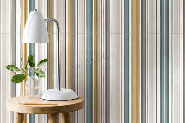  Ragno Tempera Crema 30x90 cm Wandtegel Decoro Tape Mat Vlak Naturale R76N | 385873