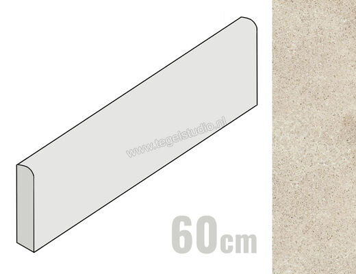  Ragno Stoneway_Porfido Ivory 7x60 cm Plint Mat Gestructureerd Naturale R47Z | 386008
