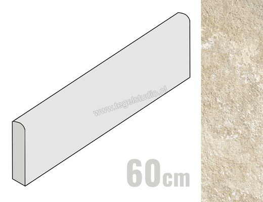  Ragno Stoneway_Porfido Beige 7x60 cm Plint Mat Gestructureerd Naturale R48A | 386011