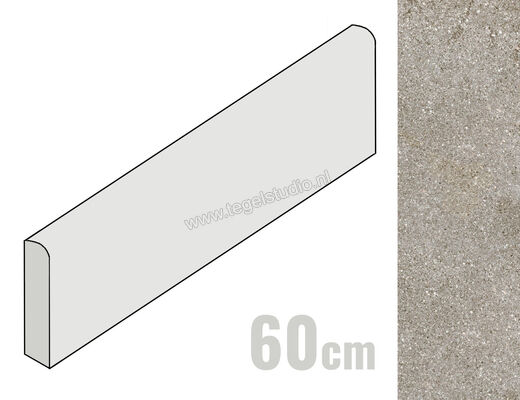  Ragno Stoneway_Porfido Grey 7x60 cm Plint Mat Gestructureerd Naturale R48C | 386014