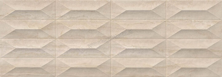  Ragno Imperiale Travertino 30x90 cm Wandtegel Gemma 3D Glanzend Gestructureerd Glossy R75A | 387382