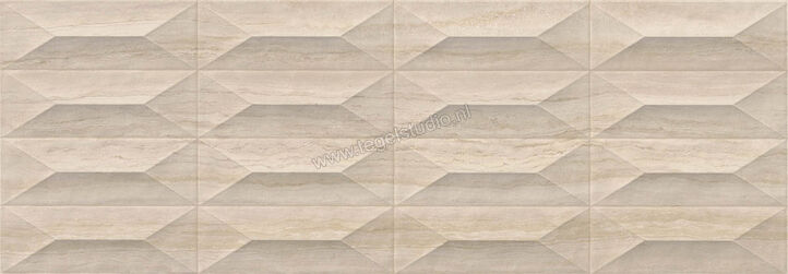  Ragno Imperiale Travertino 30x90 cm Wandtegel Gemma 3D Glanzend Gestructureerd Glossy R75A | 387385