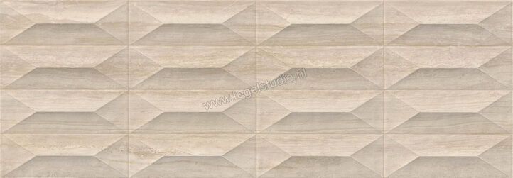  Ragno Imperiale Travertino 30x90 cm Wandtegel Gemma 3D Glanzend Gestructureerd Glossy R75A | 387388