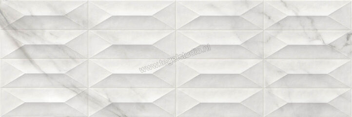  Ragno Imperiale Bianco 30x90 cm Wandtegel Gemma 3D Glanzend Gestructureerd Glossy R755 | 387502