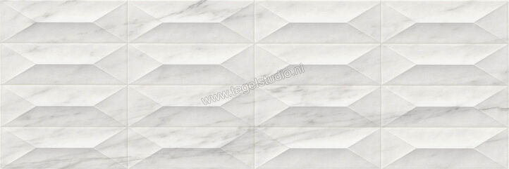  Ragno Imperiale Bianco 30x90 cm Wandtegel Gemma 3D Glanzend Gestructureerd Glossy R755 | 387511