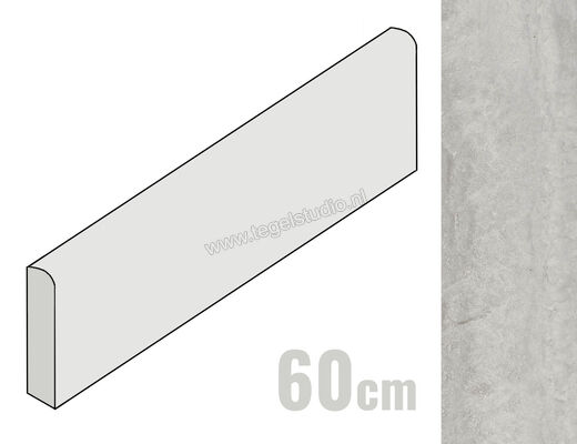  Ragno Imperiale Travertino Grigio 7x60 cm Plint Mat Vlak Naturale R749 | 387835