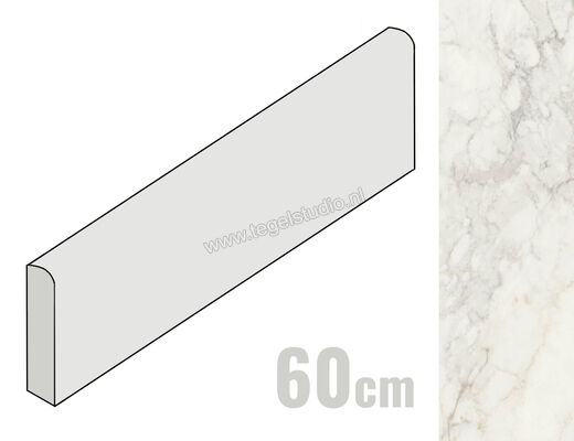  Ragno Imperiale Calacatta 7x60 cm Plint Mat Vlak Naturale R745 | 387844