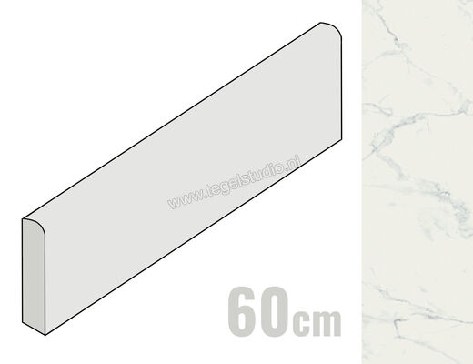  Ragno Imperiale Bianco 7x60 cm Plint Mat Vlak Naturale R742 | 387853