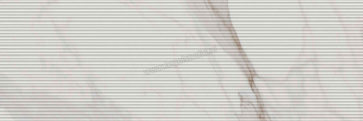  Ragno Mixed Calacatta Nobile 40x120 cm Wandtegel Struttura Mikado 3D Mat Gestructureerd Naturale R9US | 388765
