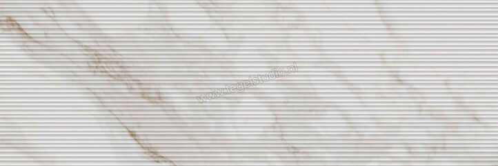  Ragno Mixed Calacatta Nobile 40x120 cm Wandtegel Struttura Mikado 3D Mat Gestructureerd Naturale R9US | 388786