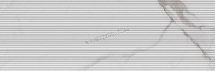  Ragno Mixed Statuario Venato 40x120 cm Wandtegel Struttura Mikado 3D Mat Gestructureerd Naturale R9UR | 388804