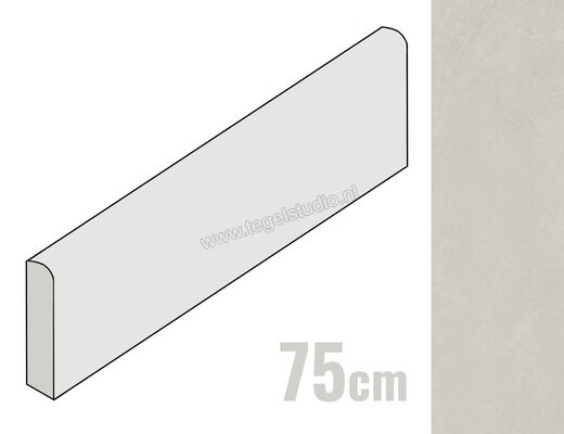  Ragno Re_Solution Blanc 7x75 cm Plint Mat Vlak Naturale R6UQ | 390196