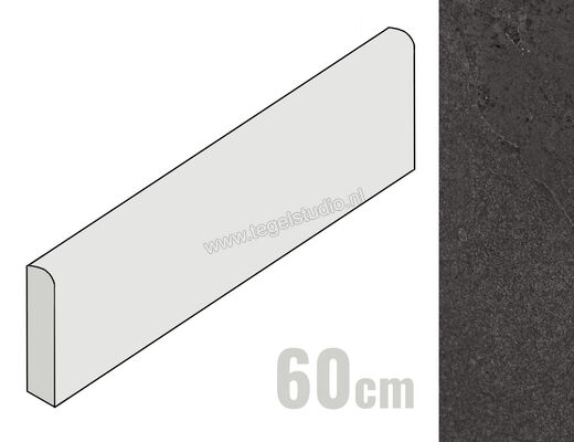  Ragno Realstone_Slate Black 7x60 cm Plint Mat Gestructureerd Naturale R6FY | 392998