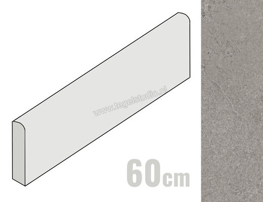  Ragno Realstone_Slate Iron 7x60 cm Plint Mat Gestructureerd Naturale R6FU | 393004