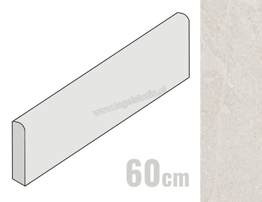  Ragno Realstone_Slate Ice 7x60 cm Plint Mat Gestructureerd Naturale R6FP | 393010