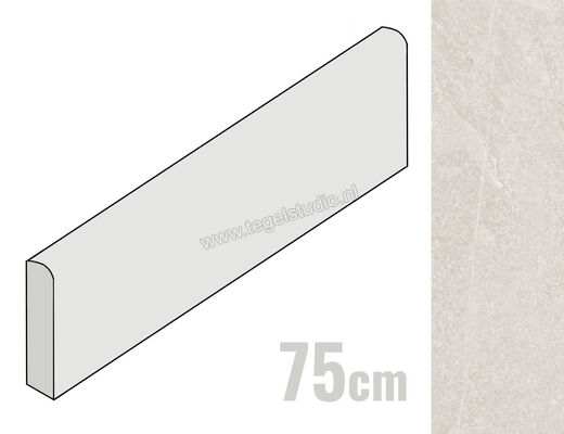  Ragno Realstone_Slate Ice 7x75 cm Plint Mat Gestructureerd Naturale R6FG | 393025