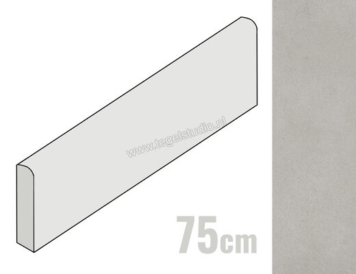  Ragno Replace Grigio 7x75 cm Plint Mat Vlak Naturale R9FD | 394003