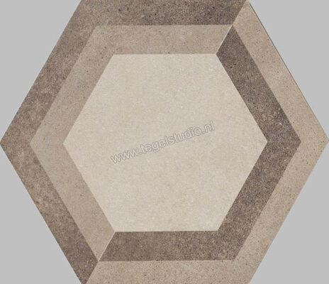  Ragno Rewind Multicolor 18.2x21 cm Vloertegel / Wandtegel Decoro Geometrico Caldi Mat Vlak Naturale R4DU | 394591
