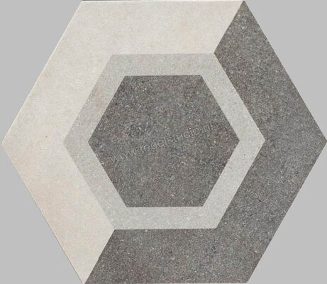  Ragno Rewind Multicolor 18.2x21 cm Vloertegel / Wandtegel Decoro Geometrico Freddi Mat Vlak Naturale R4DT | 394603