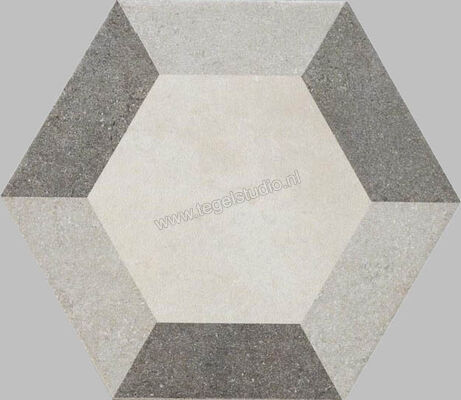  Ragno Rewind Multicolor 18.2x21 cm Vloertegel / Wandtegel Decoro Geometrico Freddi Mat Vlak Naturale R4DT | 394612