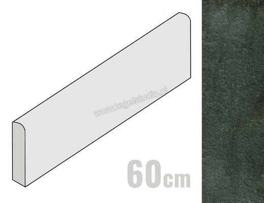 Ragno Stoneway_Ardesia Antracite 7x60 cm Plint Strutturato Mat Gestructureerd Naturale R5VJ | 395776