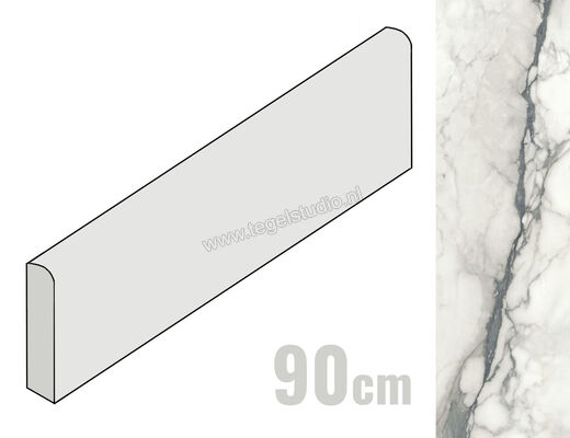  Imola Ceramica The Rock White 6x90 cm Plint Mat Vlak Natural BRECAP BT90 | 399126