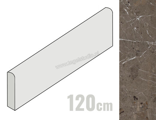 Imola Ceramica The Rock Breccia Imperiale 6x120 cm Plint Mat Vlak Naturale BREIMP6 BT120 | 399417