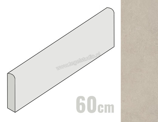  Imola Ceramica The Rock Dorset 6x60 cm Plint Mat Vlak Naturale DORSET6 BT60 | 399618