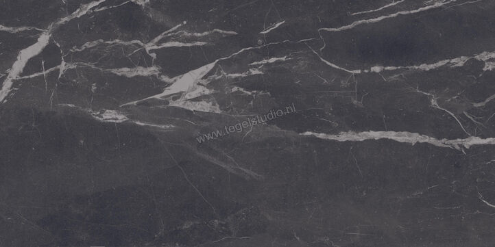  Imola Ceramica The Room Montecarlo Black 60x120 cm Vloertegel / Wandtegel Dikte: 6,5 mm Glanzend Vlak Lappata Kristall MON BL6 12 LK | 400443