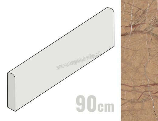  Imola Ceramica The Rock Gold 6x90 cm Plint Mat Vlak Natural FOGOLD BT90 | 400566