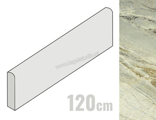  Imola Ceramica The Room Irish Green 6x120 cm Plint Dikte: 6,5 mm Glanzend Vlak Lappato IRI GR6 BT120LP | 400572