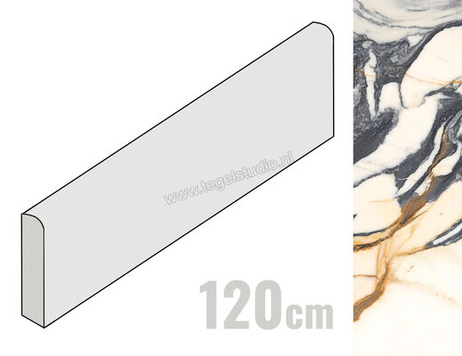  Imola Ceramica The Room Calacatta Picasso 6x120 cm Plint Dikte: 6,5 mm Glanzend Vlak Lappato CAL PI6 BT120LP | 401046