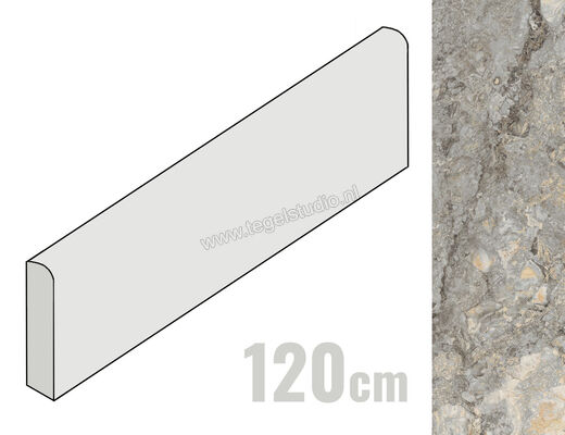  Imola Ceramica The Rock Grey 6x120 cm Plint Mat Vlak Natural GREINV6 BT120 | 401295
