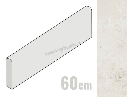  Ariostea Twin.s Plaster 6.5x60 cm Plint Mat Gestructureerd Soft B60697T | 404079