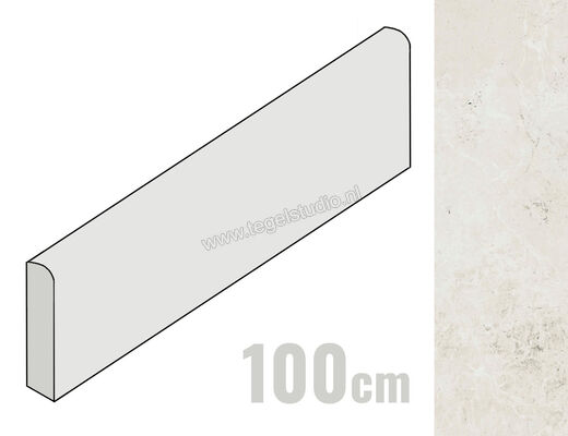  Ariostea Twin.s Plaster 6.5x100 cm Plint Mat Gestructureerd Soft B100697T | 404094