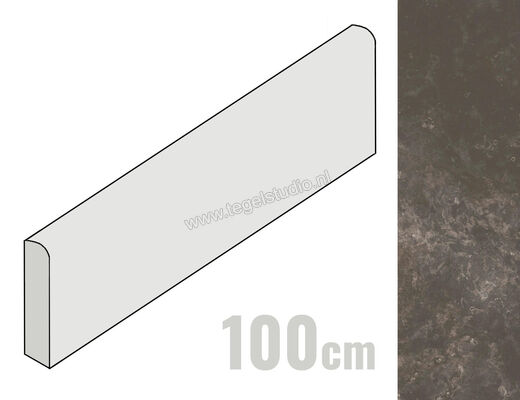  Ariostea Twin.s Licorice 6.5x100 cm Plint Mat Gestructureerd Soft B100696T | 404097
