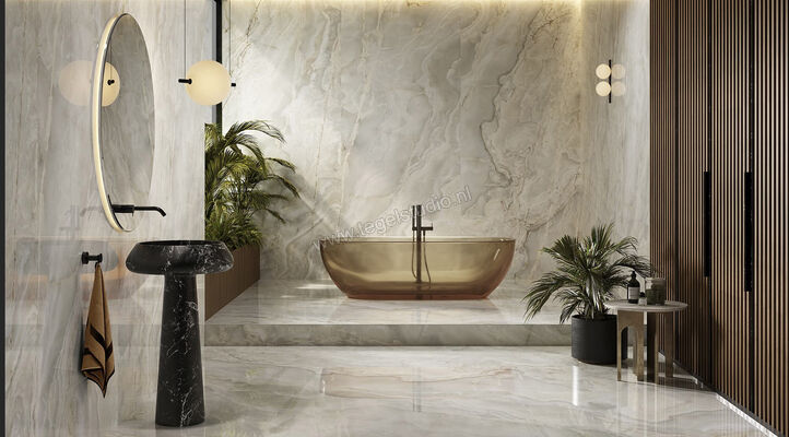  La Fabbrica Ava Onice Iride Avorio 60x120 cm Vloertegel / Wandtegel Glanzend Vlak Lappato 173061 | 405516