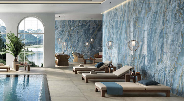  La Fabbrica Ava Onice Iride Cobalto 120x120 cm Vloertegel / Wandtegel Glanzend Vlak Lappato 173035 | 405522