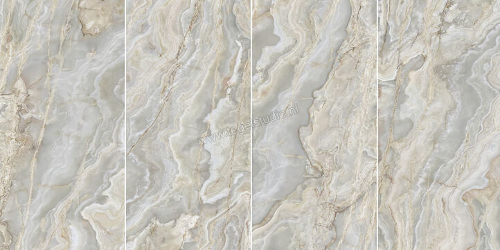  La Fabbrica Ava Onice Iride Argento 60x120 cm Vloertegel / Wandtegel Glanzend Vlak Lappato 173066 | 405534